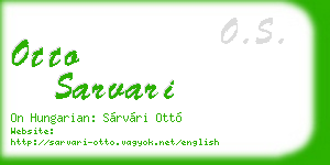 otto sarvari business card